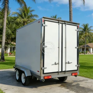 Mobile Cold Storage Refrigerated Trailer Truck Portable Chilled Storage Reefer Trailer With Insulated Cargo Body