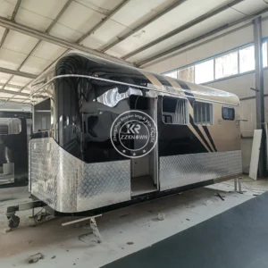 2025 Promotional High Quality Horse Trailer Angle Load Factory Direct Sale With AntiCorrosion Floor