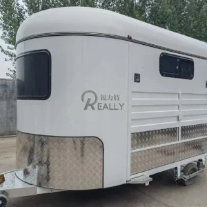 Customized Horse Transport 2 Horse Angle Load Trailer with Living Quarters 2 Horse Angle Load Float Australian Standard